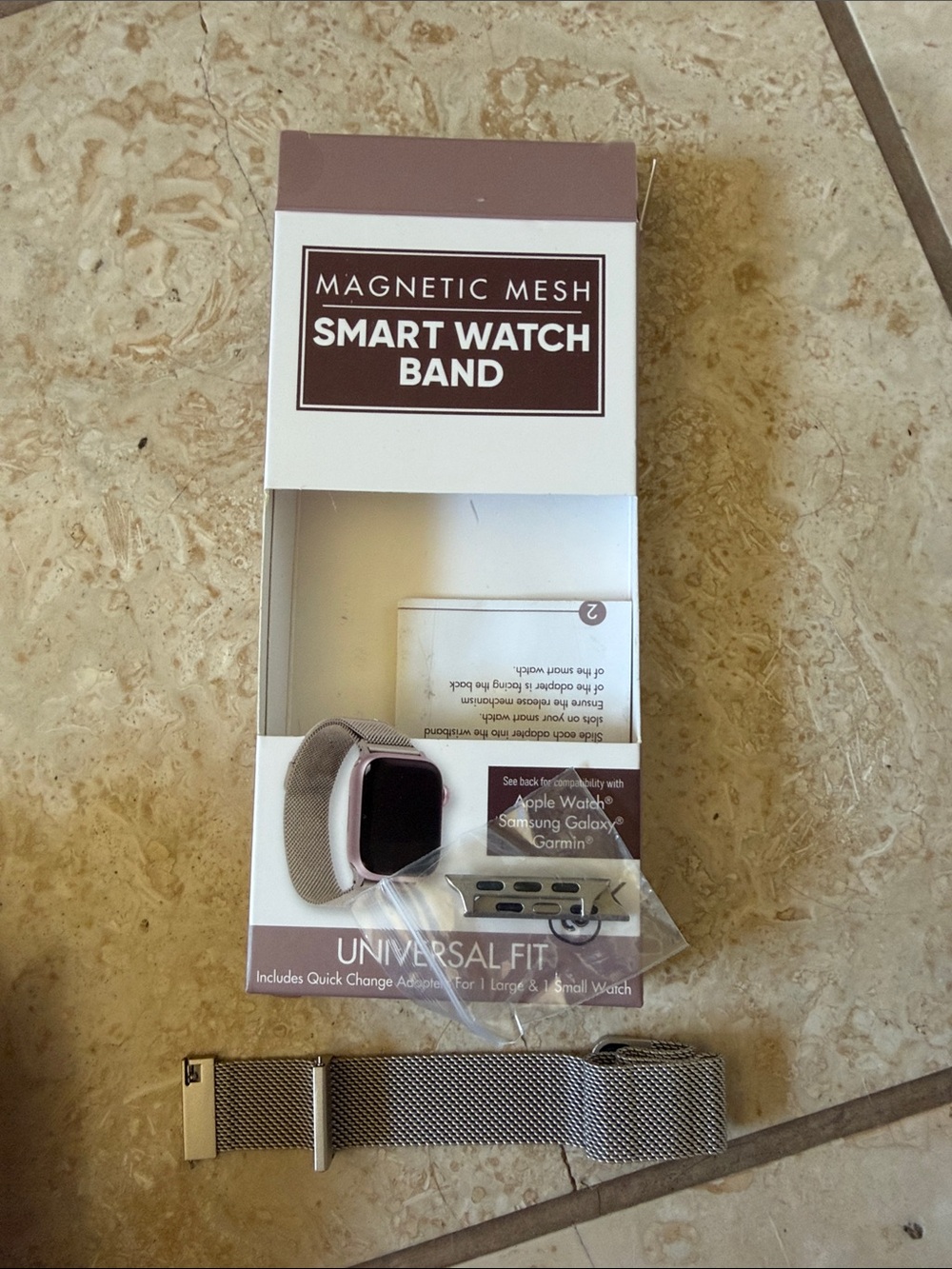 Magnetic Mesh Smart Watch Band – Silver